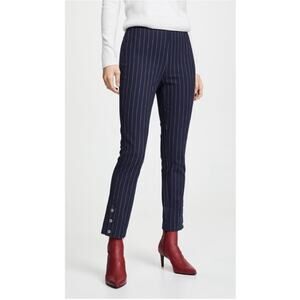 Rag & Bone Navy Blue Red WhiteCotton Slim Pinstripe Ankle Pant 6